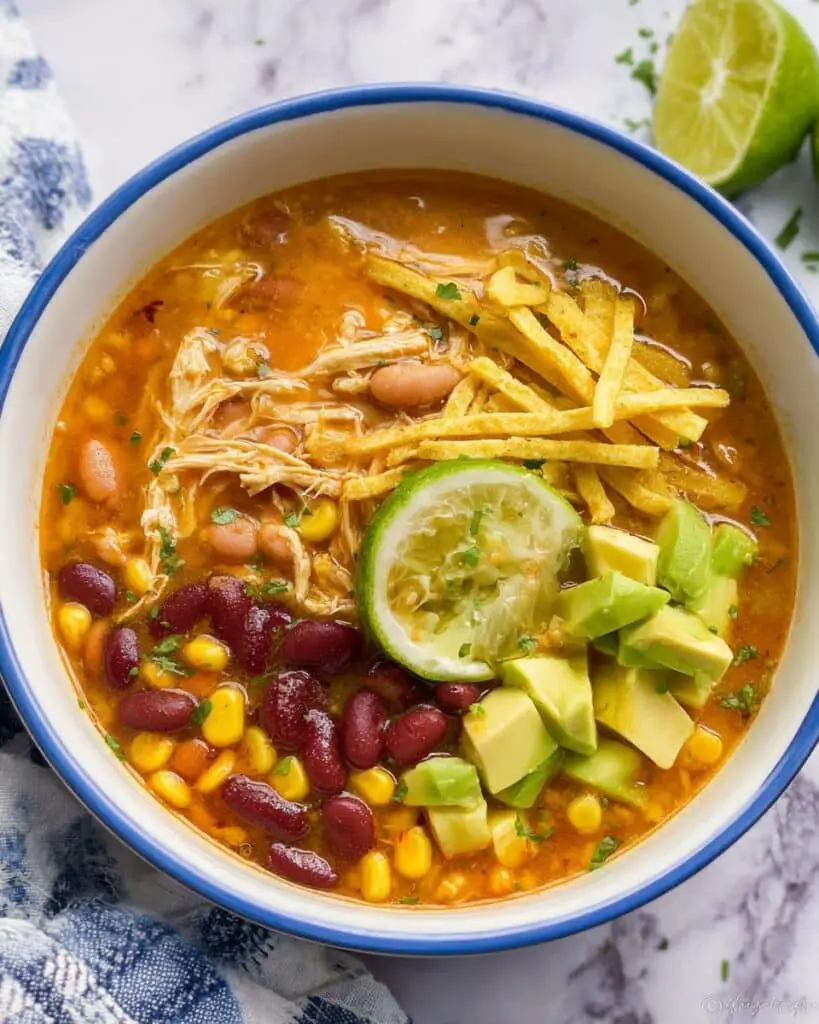 Slow Cooker Creamy Chicken Taco Soup Recipe