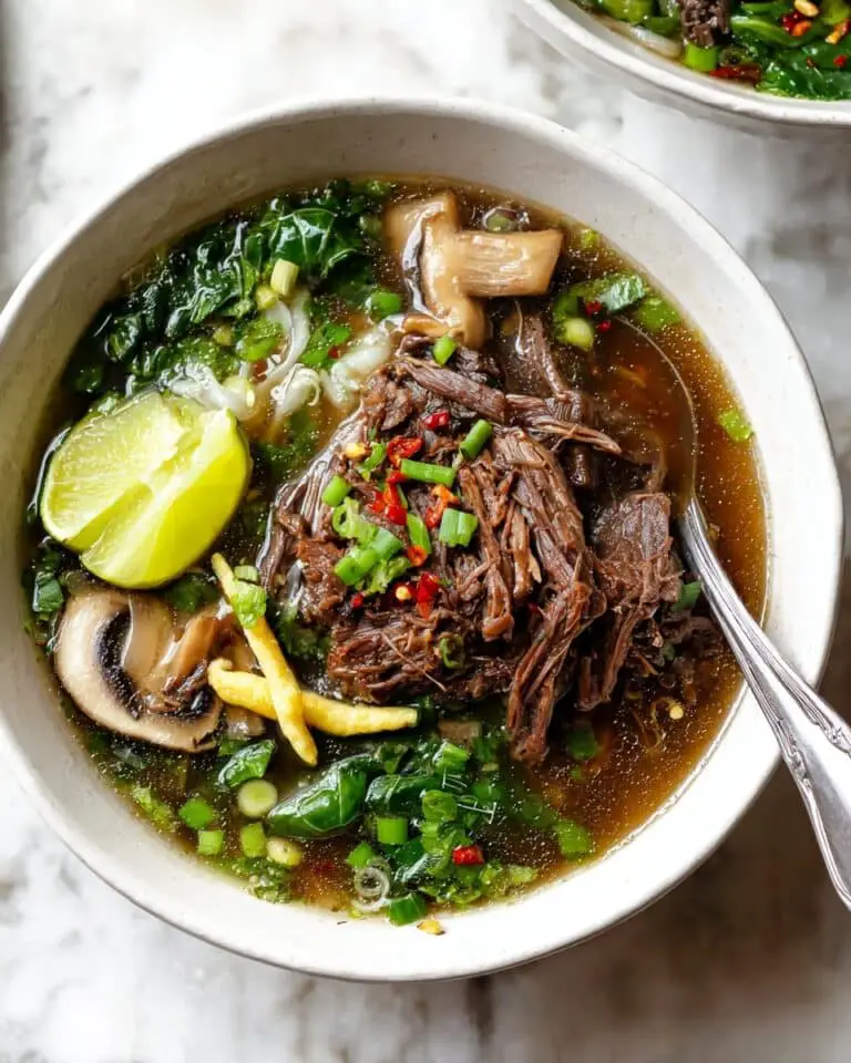 Short Rib Soup with Shiitake Mushrooms, Ginger, and Swiss Chard Recipe
