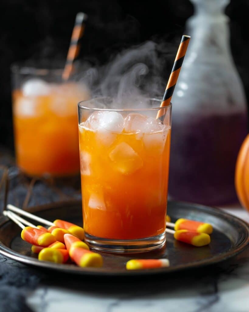 Candy Corn Inspired Carrot and Orange Juice Gin Cocktail Recipe