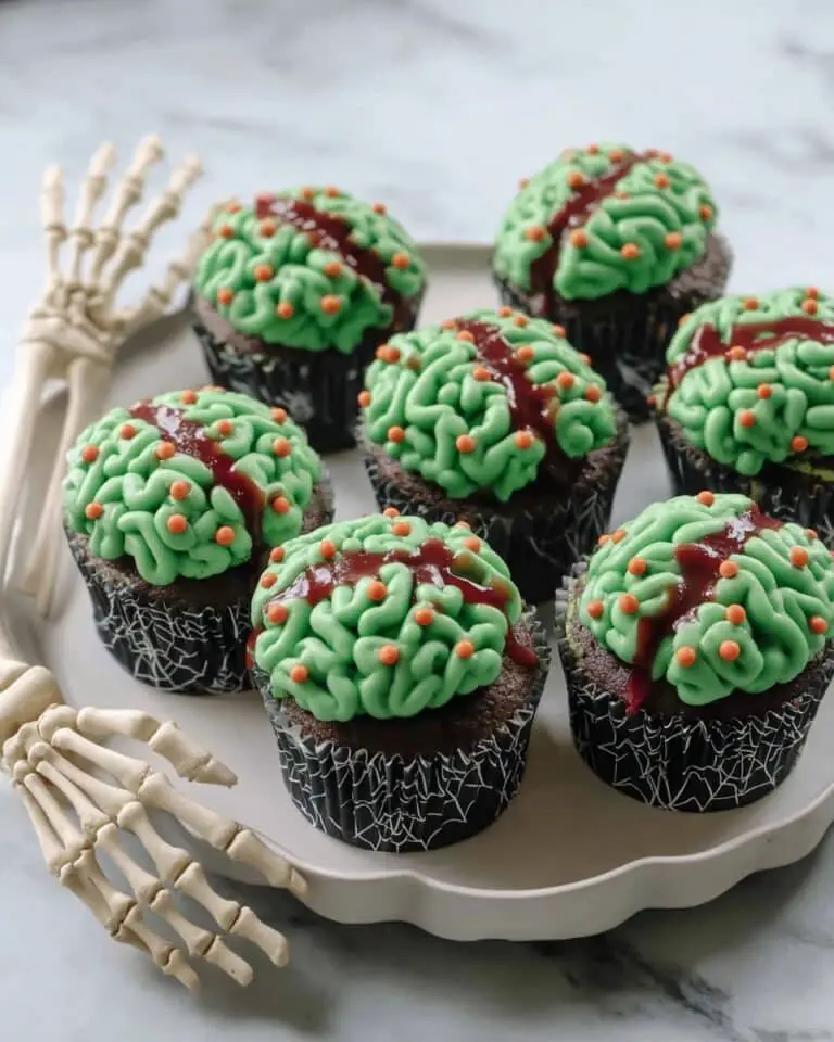 Zombie Brain Halloween Cupcakes Recipe
