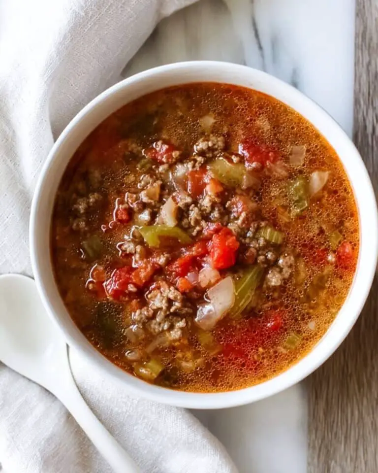 Chunky Beef, Cabbage, and Tomato Soup (Instant Pot or Stove Top) Recipe