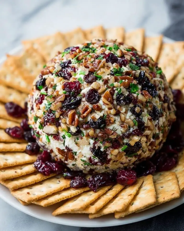 Vegan Cranberry Pecan Cheese Ball Recipe