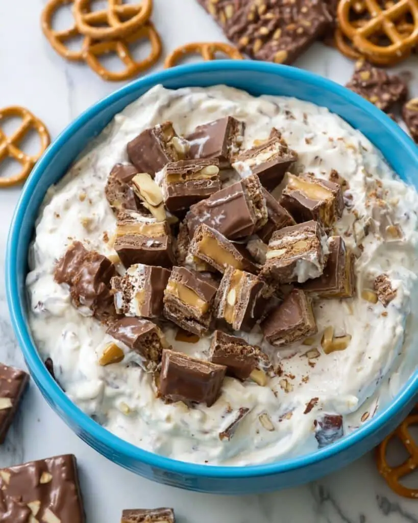 Candy Dip with Caramel and Chopped Candy Recipe