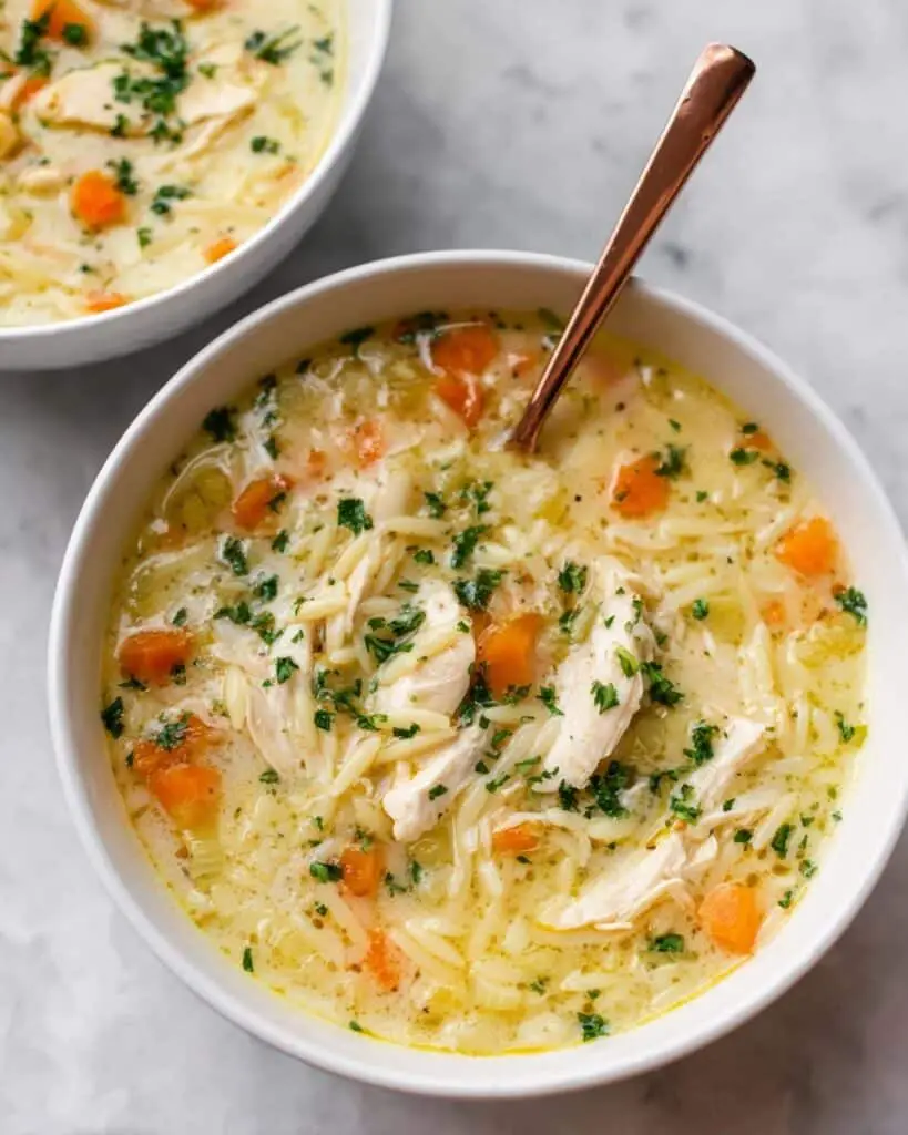 Lemon Chicken Orzo Soup Recipe