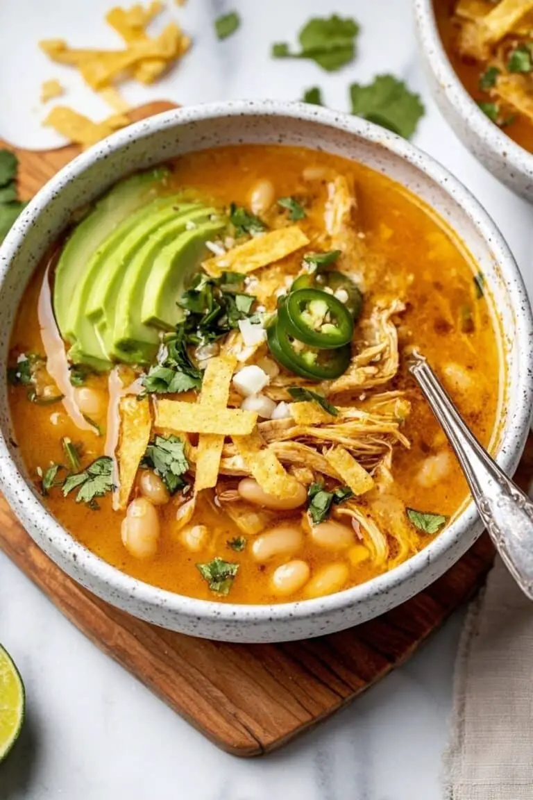 Creamy White Bean Chicken Enchilada Soup Recipe
