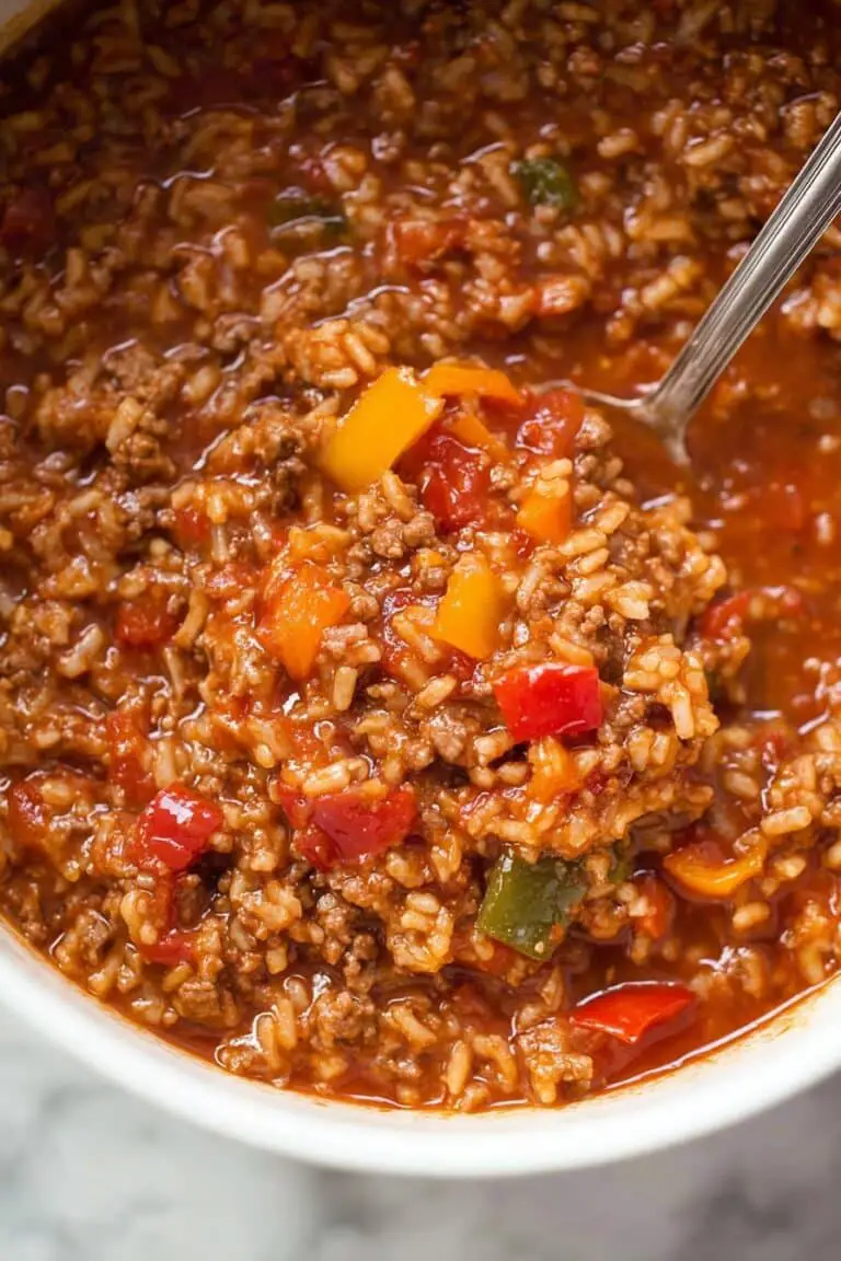 Slow Cooker Stuffed Pepper Soup Recipe