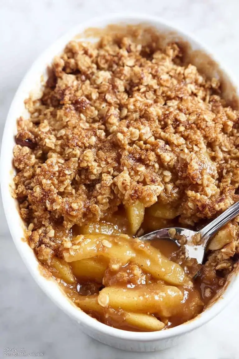 Healthy Apple Crisp with Oat Pecan Topping Recipe