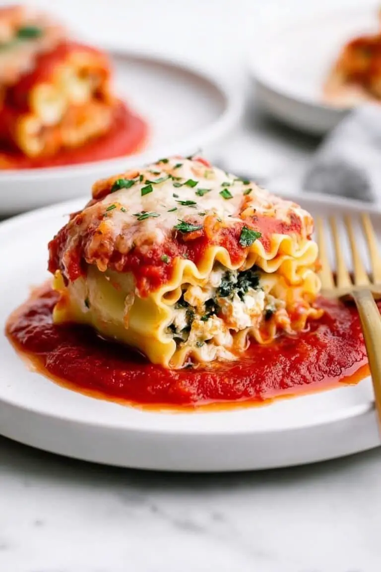 Spinach Lasagna Roll Ups Recipe