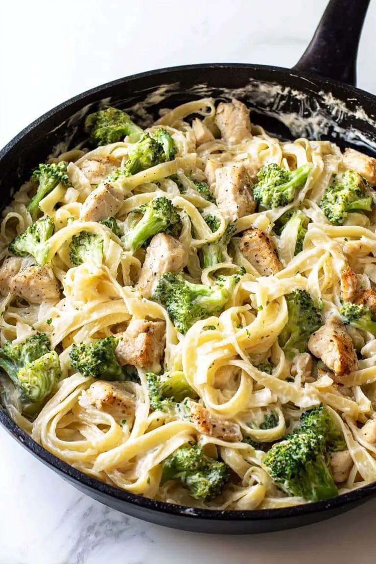 Quick Chicken Broccoli Fettuccine Alfredo Recipe