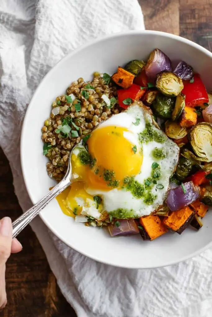 Harvest Vegetable Grain Bowl with Egg Recipe