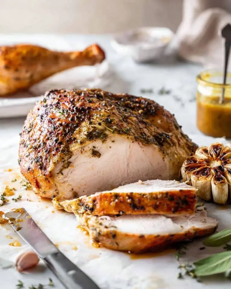 Garlic Herb Butter Roasted Turkey Breast Recipe