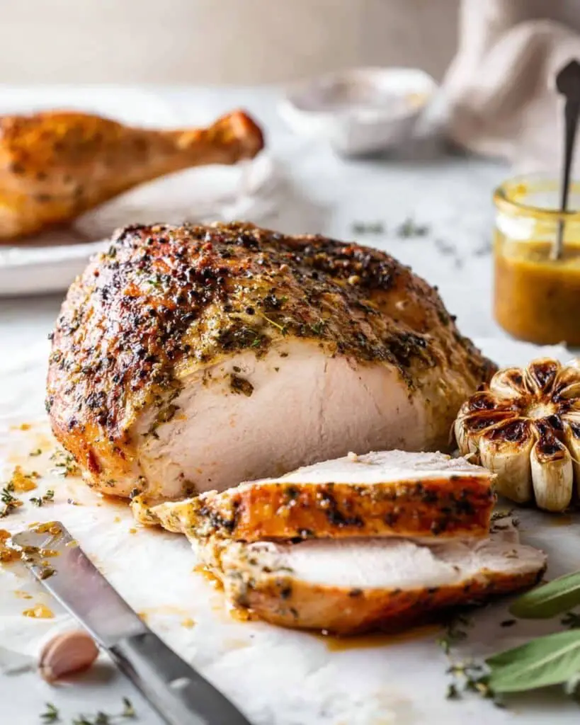 Garlic Herb Butter Roasted Turkey Breast Recipe