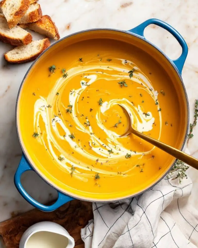 Creamy Butternut Squash Soup with Thyme Recipe