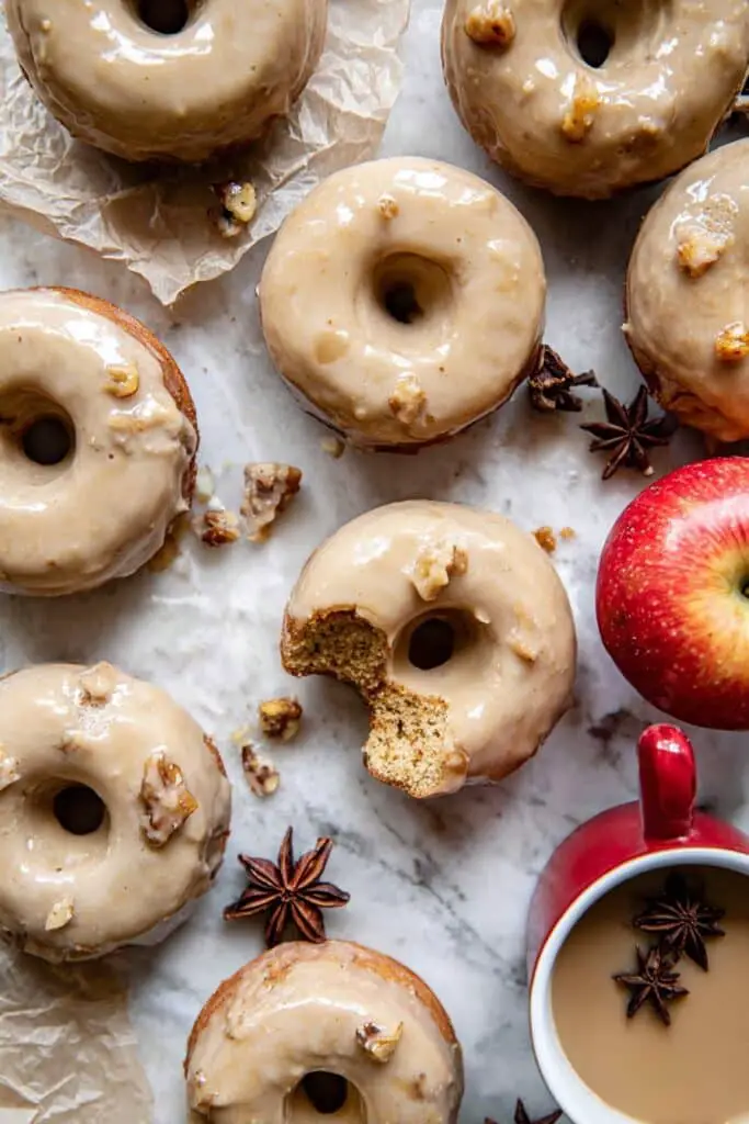 Baked Apple Cider Doughnuts with Cinnamon Maple Glaze Recipe