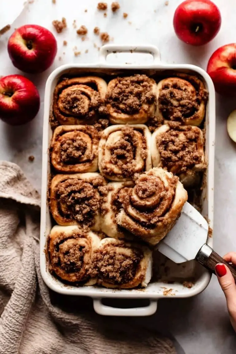 Apple Pie Cinnamon Rolls with Apple Cider Caramel Sauce and Cream Cheese Frosting Recipe