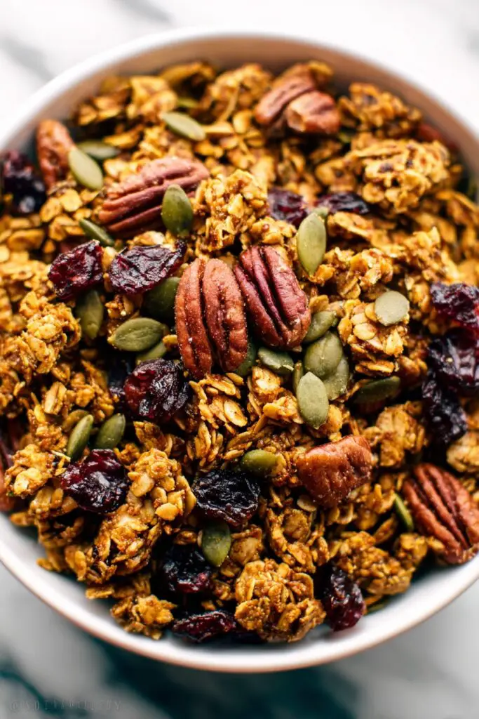 Pumpkin Spice Granola with Cranberries Recipe