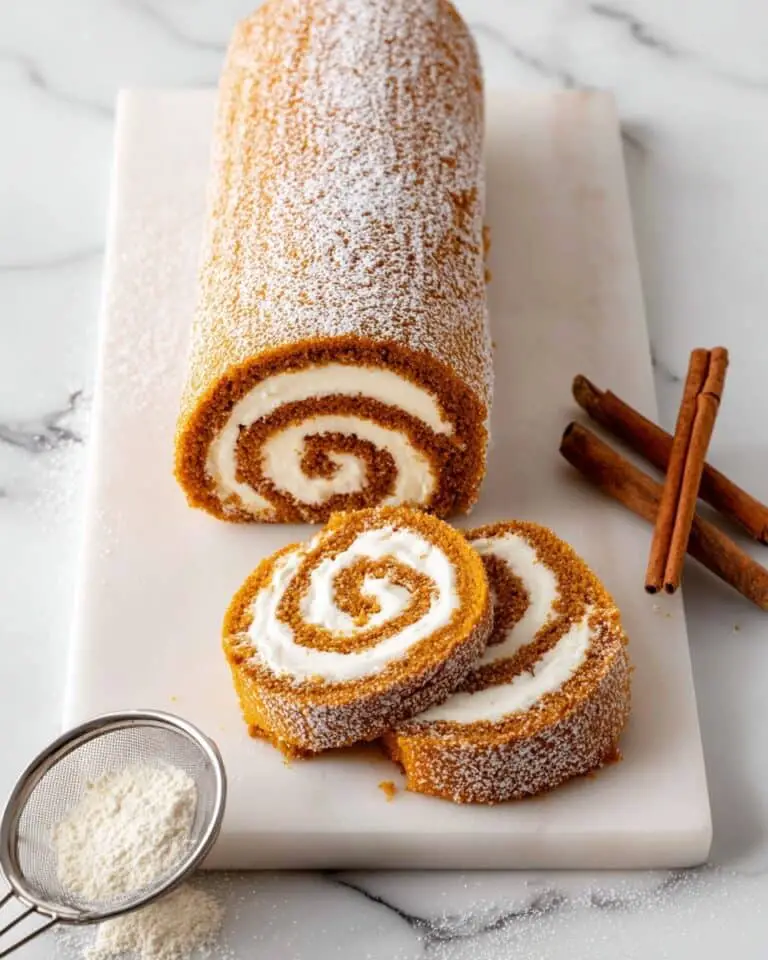 Pumpkin Roll with Brown Butter Cream Cheese Filling Recipe