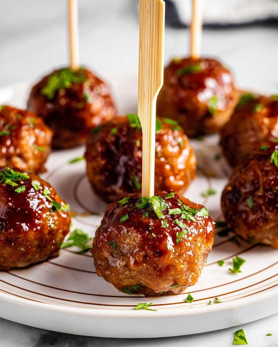 A white plate is filled with many small, shiny, dark brown dates wrapped tightly in golden-brown bacon strips. Each bacon-wrapped date shows a little bit of white filling peeking out from the ends. The bacon looks crisp and glazed, giving a slightly glossy look with a touch of green parsley sprinkled on top and more green parsley as decoration on the side of the plate. The plate sits on a white marbled surface, with soft natural light highlighting the texture of the bacon and the rich color of the dates. photo taken with an iphone --ar 4:5 --v 7