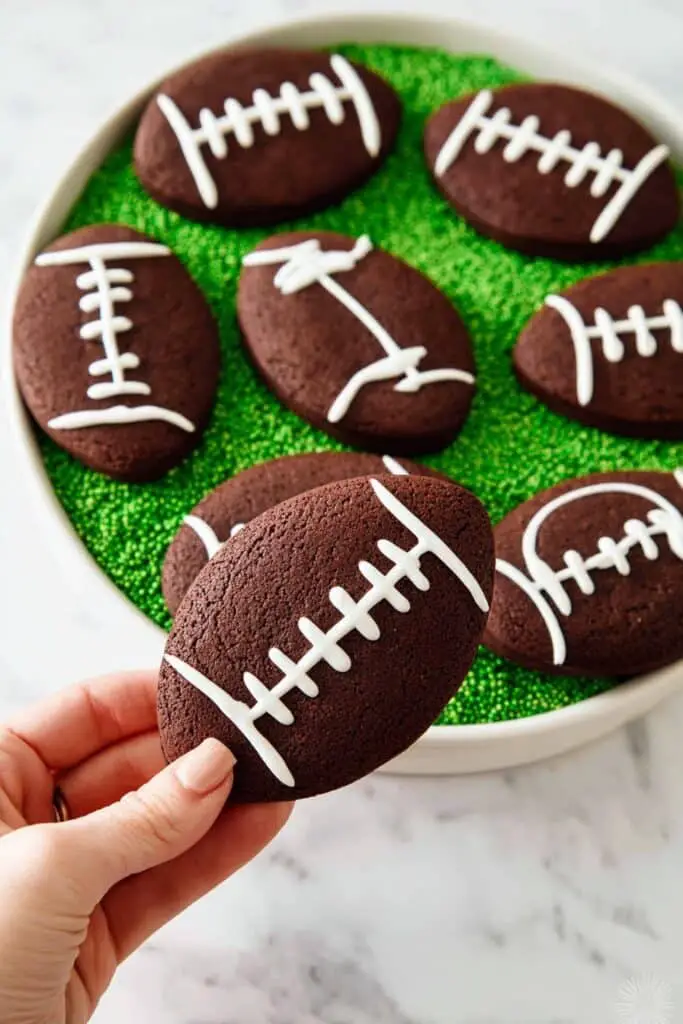 Chocolate Football Cookies Recipe