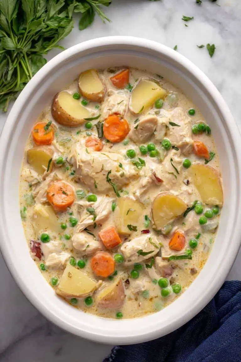 Slow Cooker Garlic Parmesan Chicken Stew Recipe