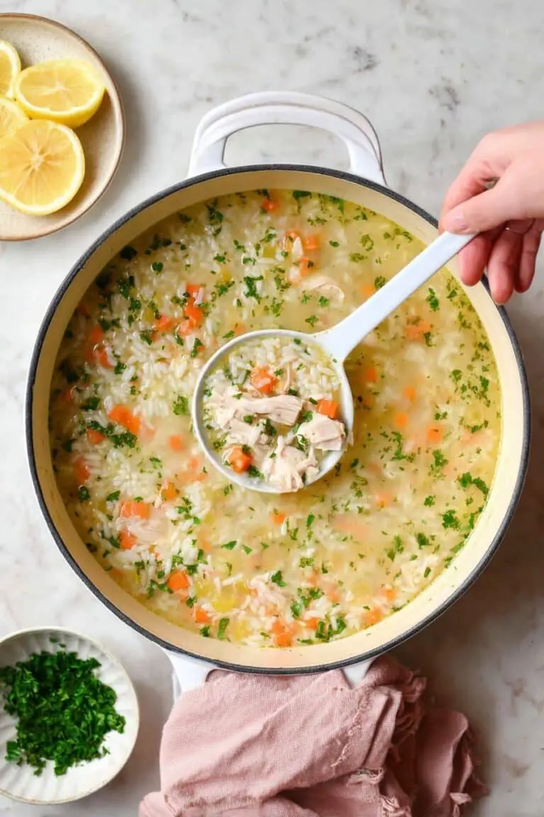 Lemon Chicken Rice Soup Recipe