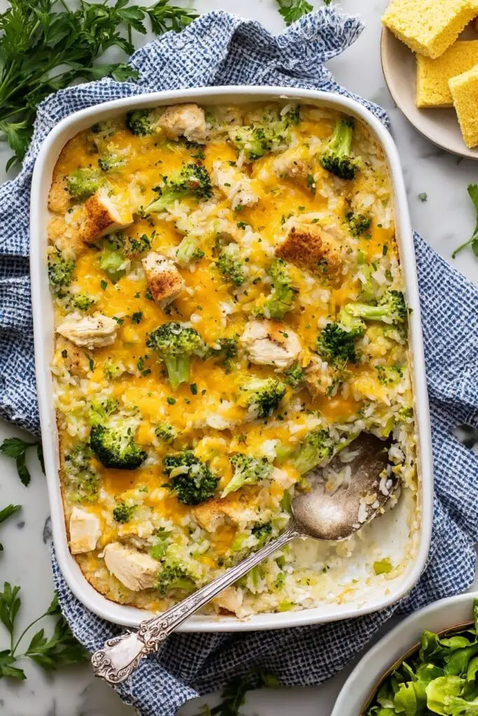 Cheesy Chicken Broccoli Rice Casserole Recipe