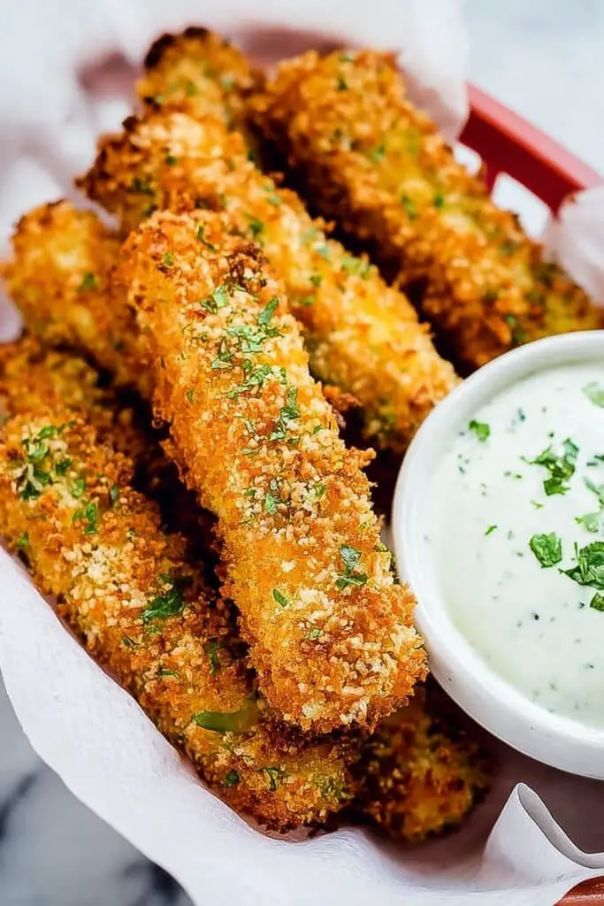 Baked Pickle Fries with Dill Ranch Recipe
