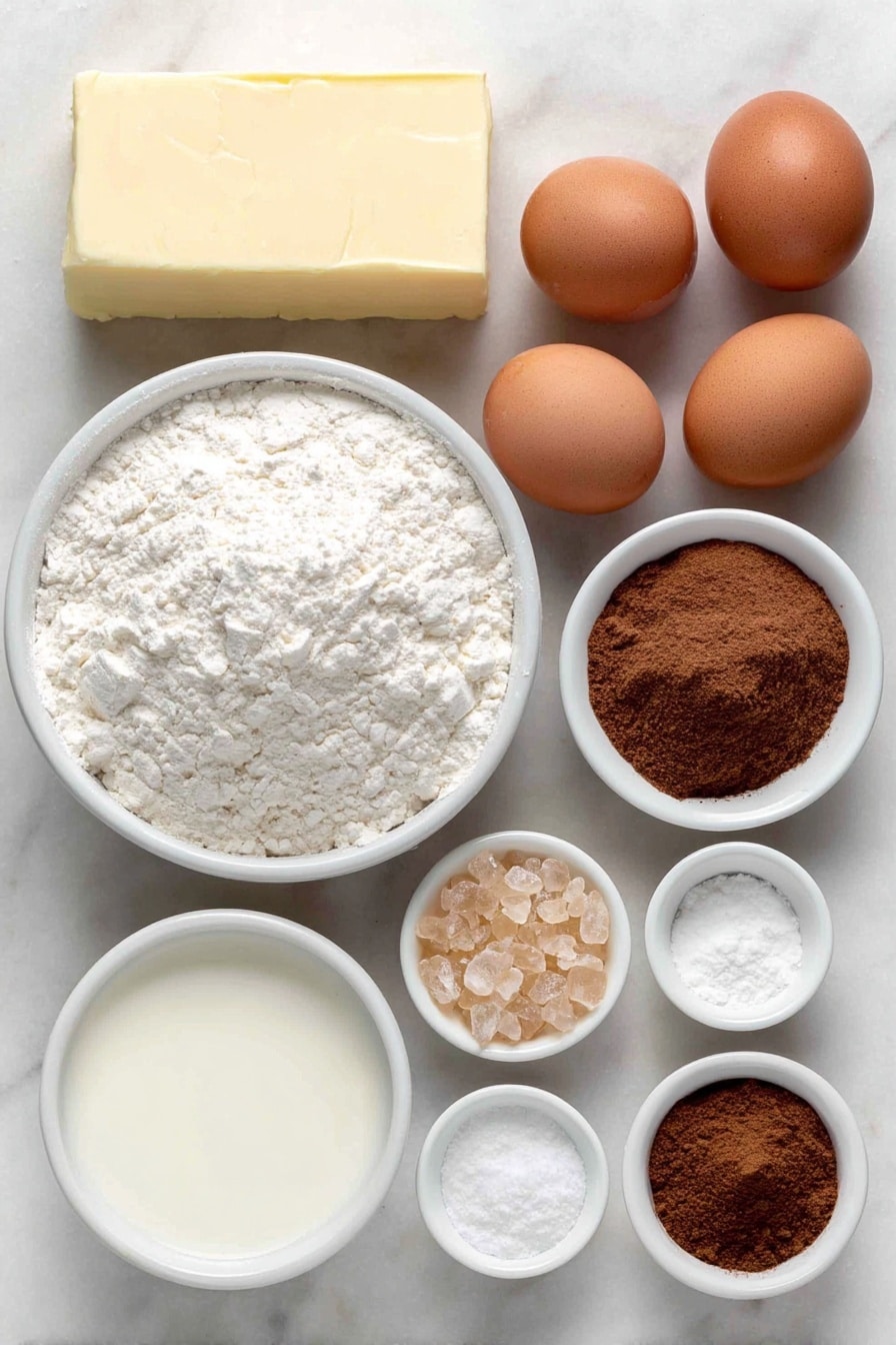 Flat lay of half a stick of pale yellow butter, a small pile of light brown and golden brown sugars, a small heap of white granulated sugar, two whole uncracked brown eggs with clean shells, a small white ceramic bowl of clear vanilla extract, a neat mound of off-white all-purpose flour, a small white ceramic bowl filled with fine white powdered sugar, a tiny cluster of warm brown cinnamon powder, a small white ceramic bowl of pale cornstarch powder, a small white ceramic bowl of fine white baking powder, a small white ceramic bowl of fine baking soda, a small white ceramic bowl of natural salt crystals, and a small white ceramic bowl of creamy white milk, all evenly spaced and symmetrically arranged, placed on a clean white marble surface, soft natural light, photo taken with an iPhone, professional food photography style, fresh ingredients, white ceramic bowls, no bottles, no duplicates, no utensils, no packaging --ar 2:3 --v 7 --p m7354615311229779997 - Coffee Cake Cookies with Cinnamon Crumble, coffee cake cookies, cinnamon crumble cookies, easy coffee cake cookies, homemade cinnamon cookies