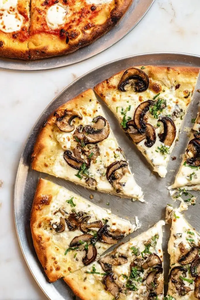 Mushroom Pizza with Fresh Herbs Recipe