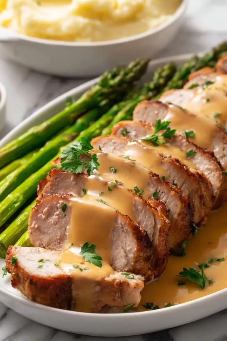 Garlic Turkey Tenderloin with Easy Gravy Recipe