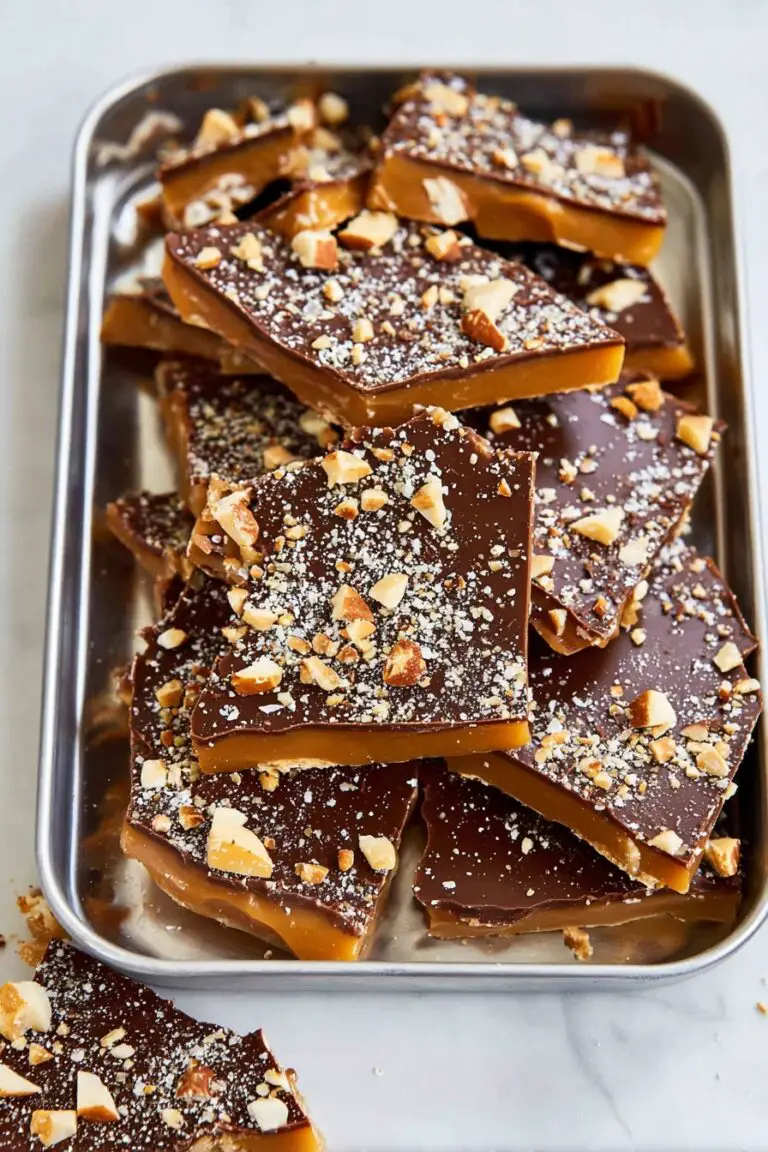 Homemade Toffee with Chocolate and Pecans Recipe