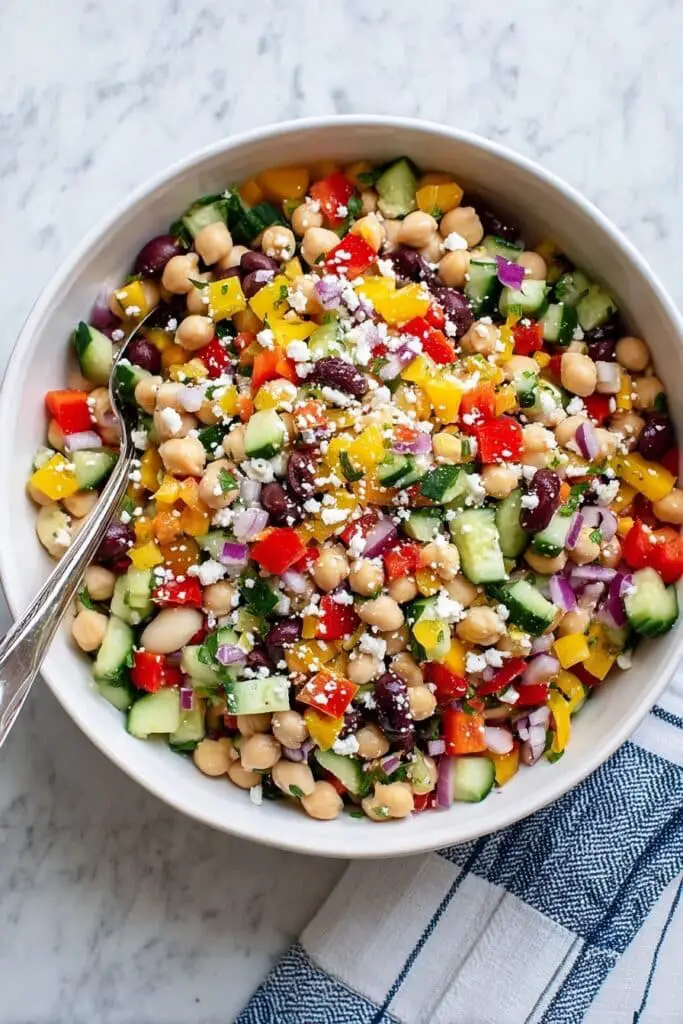 Healthy Bean Salad with Feta Recipe