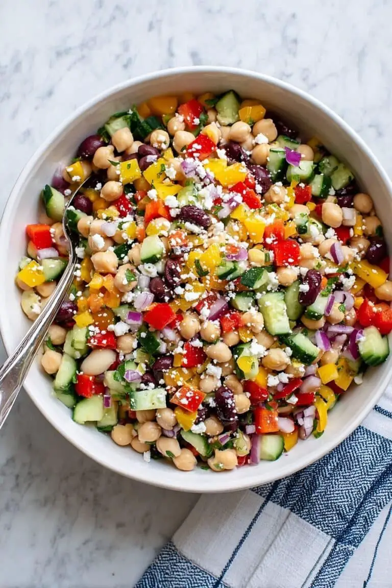 Healthy Bean Salad with Feta Recipe
