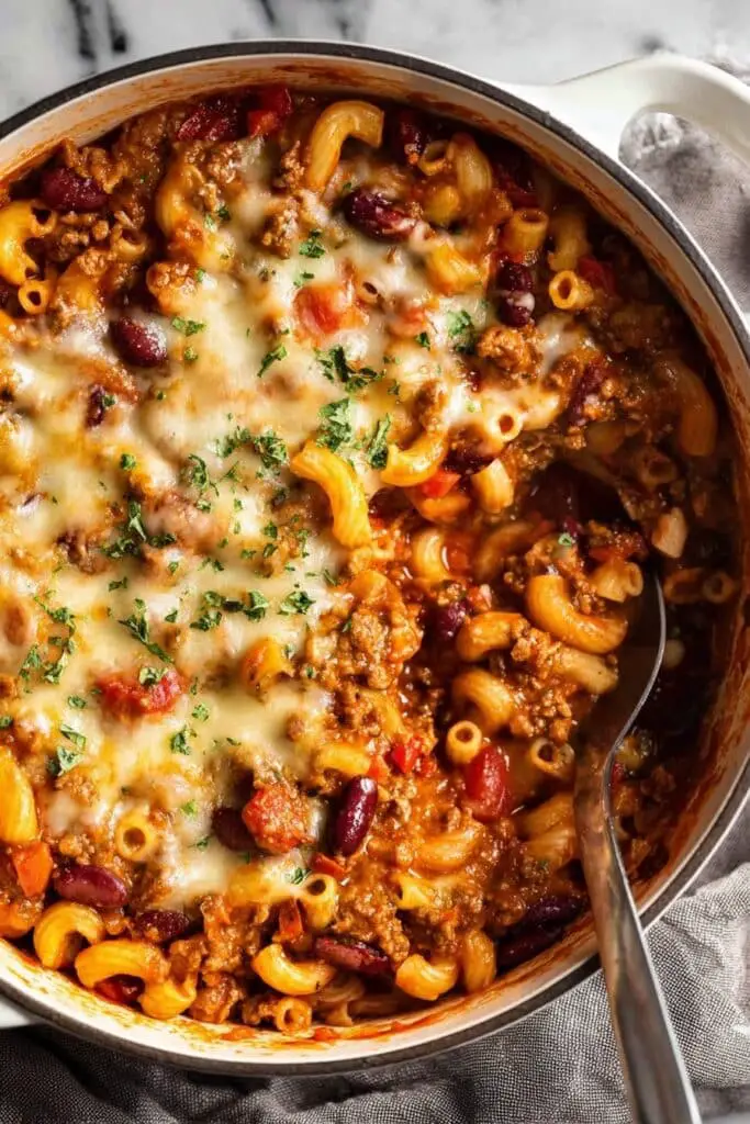 One Pot Chili Mac and Cheese Recipe