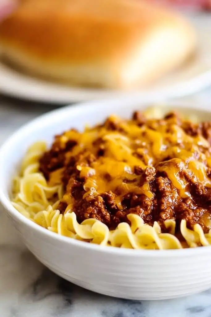 Sour Cream Noodle Bake with Ground Beef Recipe