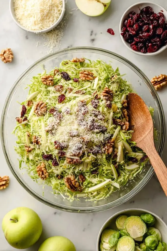 Brussels Sprouts Apple Cranberry Salad Recipe