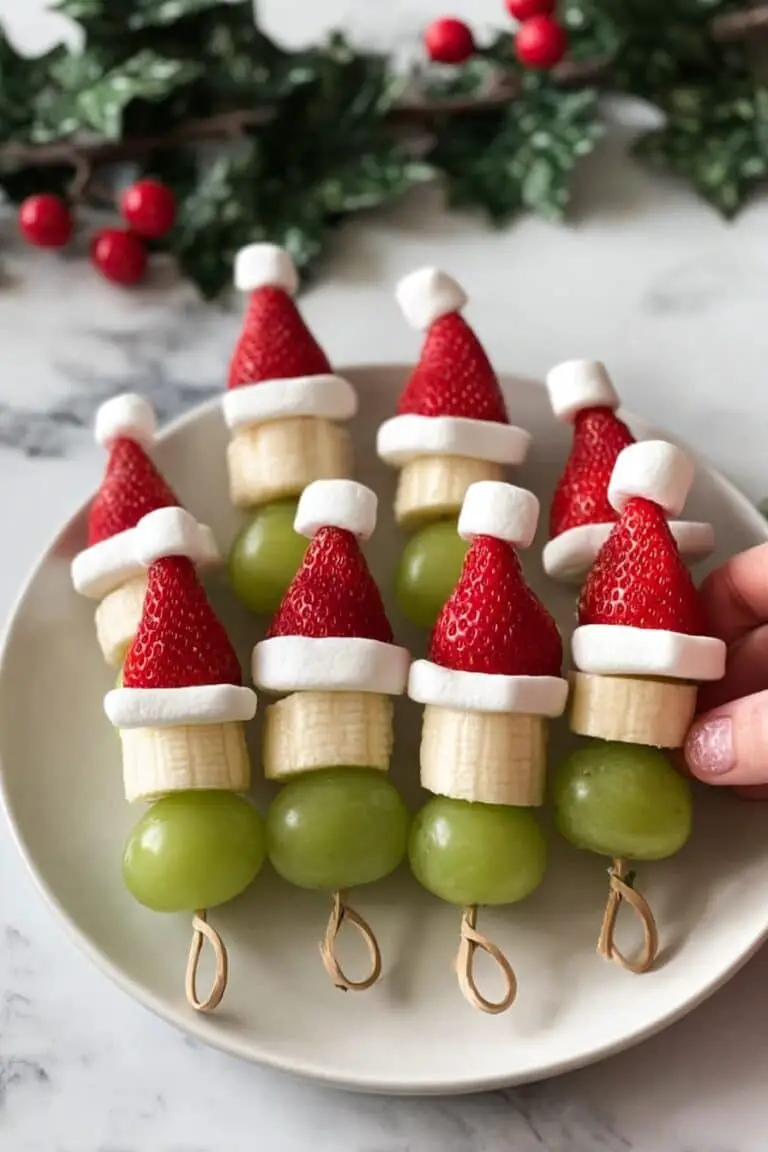 Grinch Fruit Kabobs Recipe
