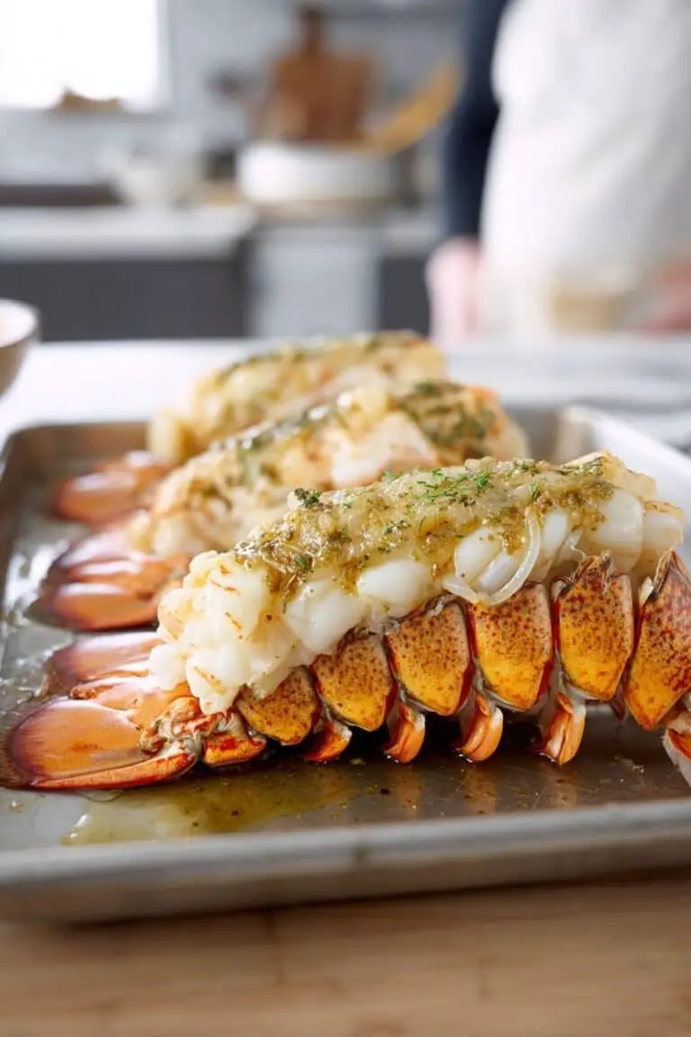 Broiled Lobster Tail with Herby Garlic Butter Recipe