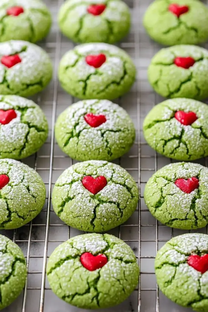 Grinch Cookies with Peppermint and Green Food Coloring Recipe