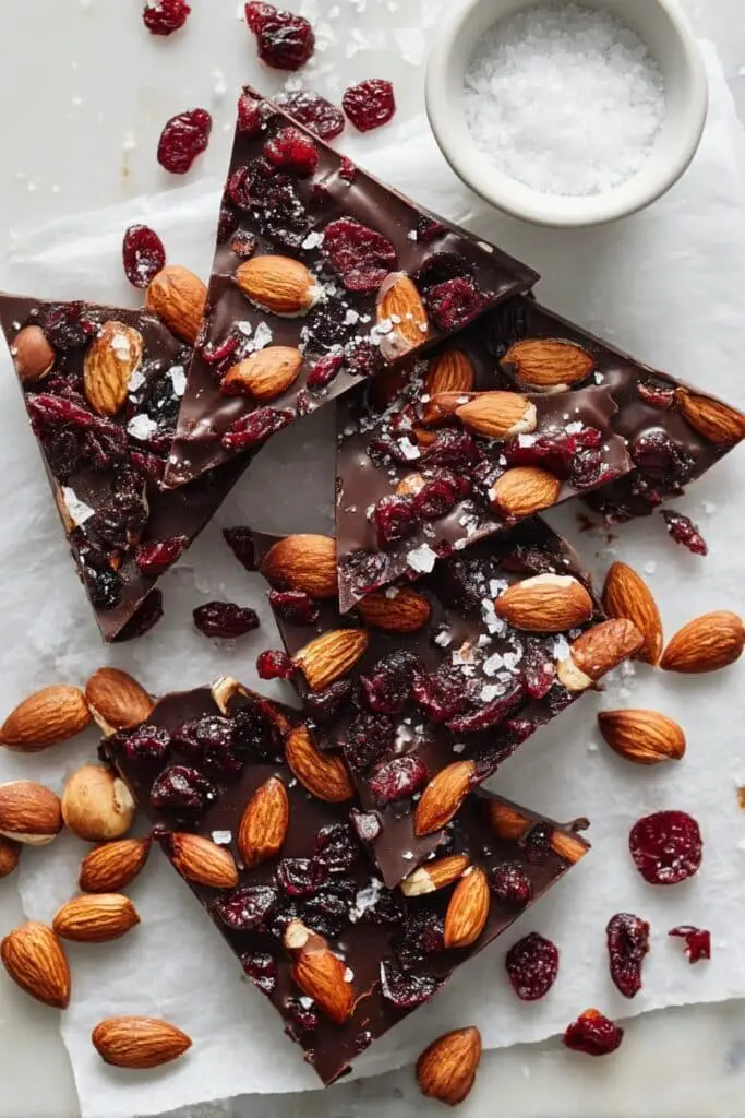 Easy Chocolate Bark with Nuts and Fruit Recipe