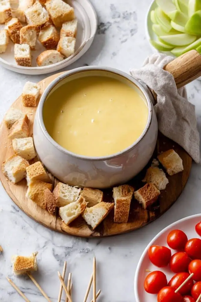 Cheese Fondue Recipe with Dippables Recipe