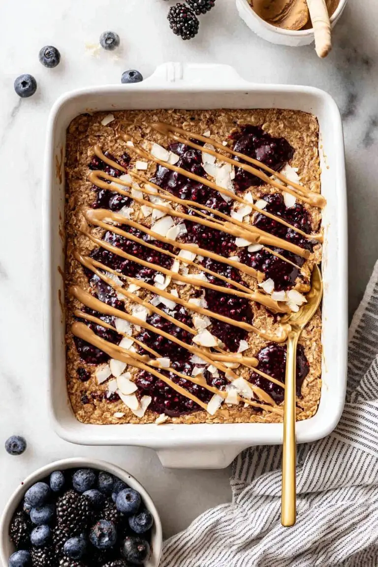 Vegan Baked Peanut Butter Oatmeal Recipe